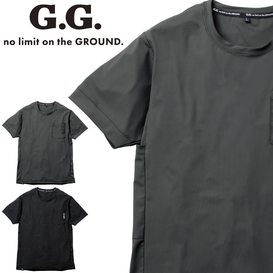 G.G. 0595-53 半袖Tシャツ(胸ポケット有)