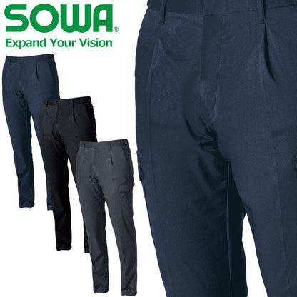 SOWA 9528-08 カーゴパンツ(ワンタック､脇ゴム)