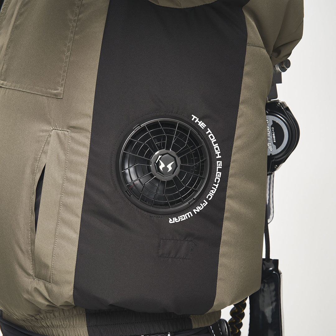 The tough 7745 空調風神服 チタンフード半袖ジャケット