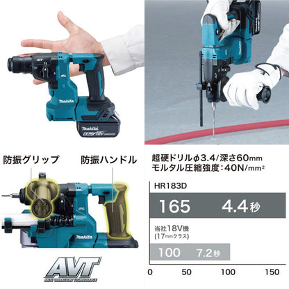 makita HR183DZK 18ミリ充電式ハンマドリル