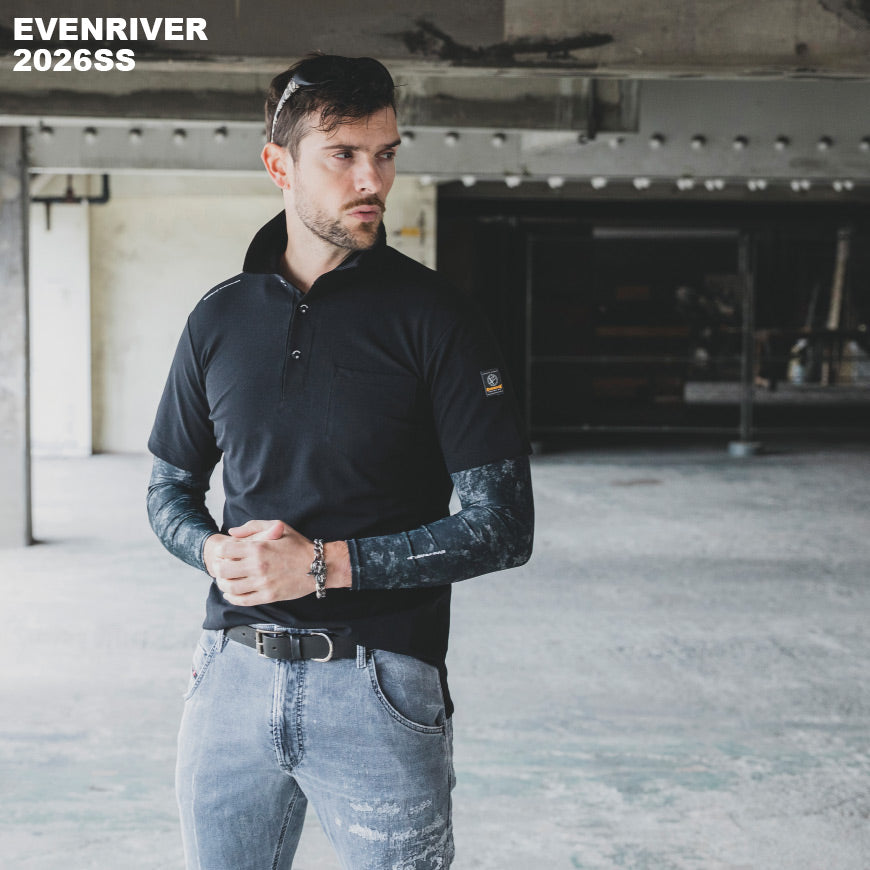 EVENRIVER HY09 フェイクレイヤードドライポロシャツ