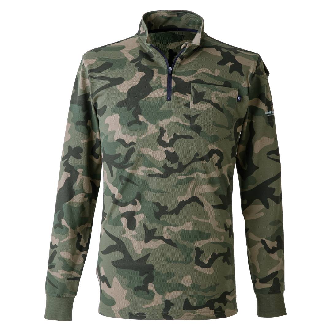 EVENRIVER NRS206 ヘビーウェイトジップネックＴシャツ(長袖)