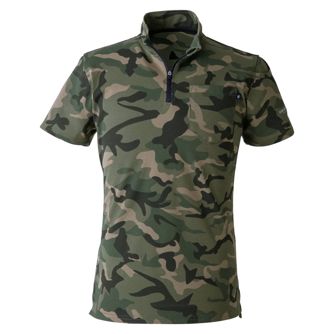 EVENRIVER NRS216 ヘビーウェイトジップネックＴシャツ(半袖)