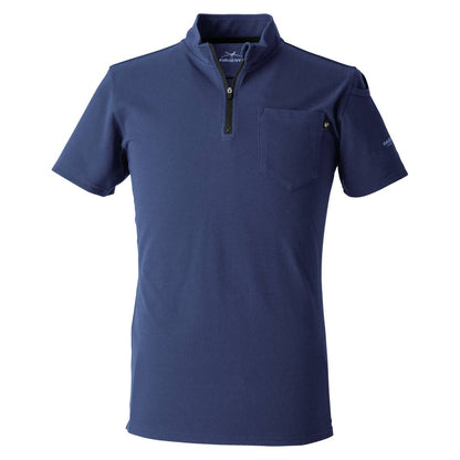 EVENRIVER NRS216 ヘビーウェイトジップネックＴシャツ(半袖)