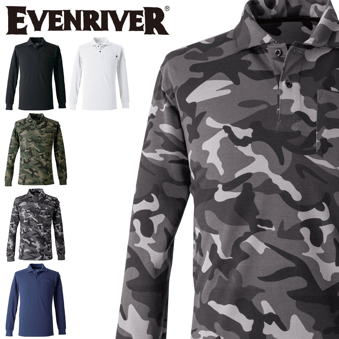 EVENRIVER NRS406 ヘビーウェイトポロシャツ(長袖)