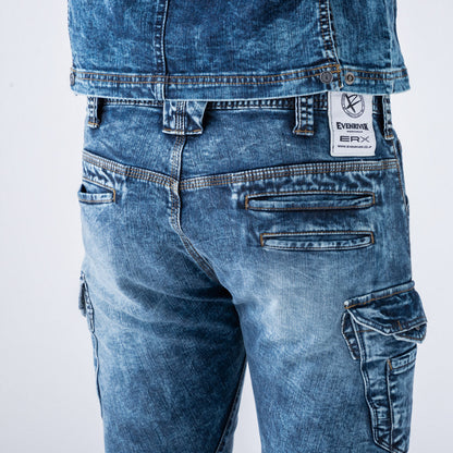 EVENRIVER USD802 ストレッチパウダーデニムカーゴ