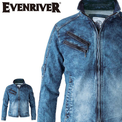EVENRIVER USD807 ストレッチパウダーデニムブルゾン