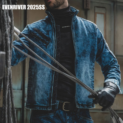 EVENRIVER USD807 ストレッチパウダーデニムブルゾン