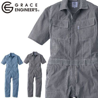 GRACE ENGINEER'S GE-885 コットンリネンツナギ(半袖)